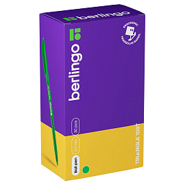 Ручка шариковая Berlingo "Triangle 100T" зеленая, 0,7мм, трехгран., игольчатый стержень фото Ручка шариковая Berlingo "Triangle 100T" зеленая, 0,7мм, трехгран., игольчатый стержень