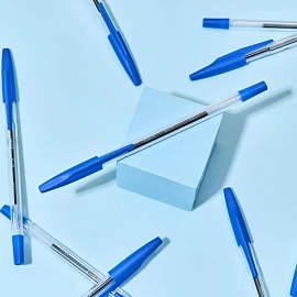 Ручка шариковая неавтоматическая Attache Slim синяя (толщина линии 0.5 мм)