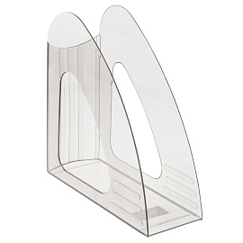 Лоток вертикальный для бумаг BRAUBERG "Delta", 240х90х240 мм, прозрачный, 237242 фото Лоток вертикальный для бумаг BRAUBERG "Delta", 240х90х240 мм, прозрачный, 237242