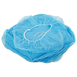 Шапочка-берет голубая, КОМПЛЕКТ 100 шт., спанбонд 14 г/м2, KLEVER фото Шапочка-берет голубая, КОМПЛЕКТ 100 шт., спанбонд 14 г/м2, KLEVER