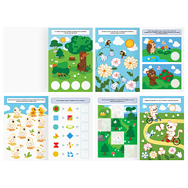 Книжка с наклейками, 175*246мм ТРИ СОВЫ "Подумай, наклей, раскрась", 16стр. фото Книжка с наклейками, 175*246мм ТРИ СОВЫ "Подумай, наклей, раскрась", 16стр.