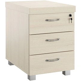 Тумба приставная Easy Director Easy to lead с центральным замком (дуб шамони светлый, 420х590х590 мм, 3 ящика)