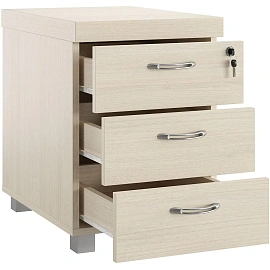 Тумба приставная Easy Director Easy to lead с центральным замком (дуб шамони светлый, 420х590х590 мм, 3 ящика)