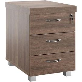 Тумба приставная Easy Director Easy to lead с центральным замком (дуб шамони тёмный, 420х590х590 мм, 3 ящика)