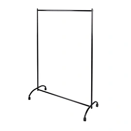 Вешалка гардеробная напольная Комус Мебель КР-160М на колесных опорах (чёрная)