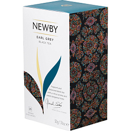 Чай черный Newby Earl Grey 25 пакетиков (бергамот)