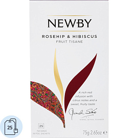 Чай фруктовый травяной Newby Rosehip & Hibiscus 25 пакетиков