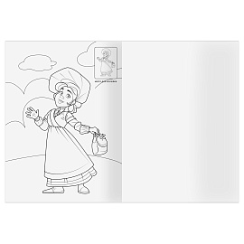 Раскраска с наклейками А4, 8стр., ТРИ СОВЫ "Волшебник Изумрудного города