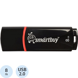 Флешка USB 2.0 8 ГБ Smartbuy Crown (SB8GBCRW-K)