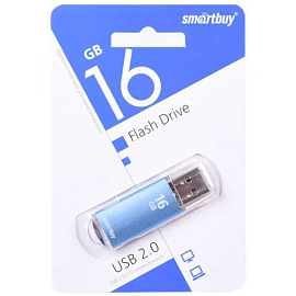 Флешка USB 2.0 16 ГБ Smartbuy V-Cut (SB16GBVC-B)