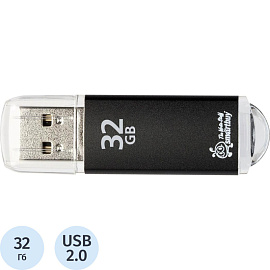 Флешка USB 2.0 32 ГБ Smartbuy V-Cut (SB32GBVC-K)