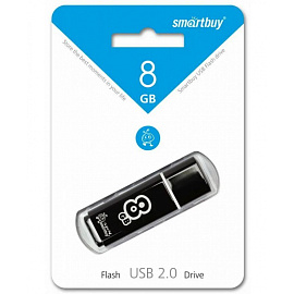 Флешка USB 2.0 8 ГБ Smartbuy Glossy Series (SB8GBGS-K)