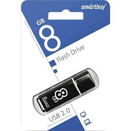Флешка USB 2.0 8 ГБ Smartbuy Glossy Series (SB8GBGS-K)