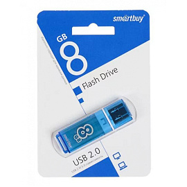 Флешка USB 2.0 8 ГБ Smartbuy Glossy Series (SB8GBGS-B)