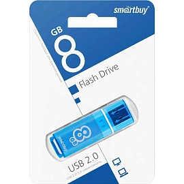 Флешка USB 2.0 8 ГБ Smartbuy Glossy Series (SB8GBGS-B)