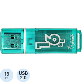 Флешка USB 2.0 16 ГБ Smartbuy Glossy Series (SB16GBGS-G)