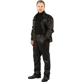 Костюм охранника мужской Альфа черный (размер 44-46, рост 170-176)