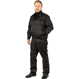 Костюм охранника мужской Альфа черный (размер 60-62, рост 170-176)