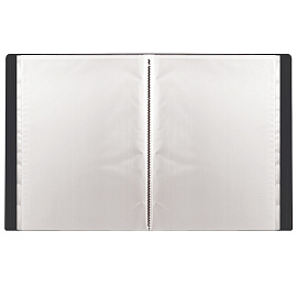 Папка 40 вкладышей STAFF, черная, 0,5 мм, 225701