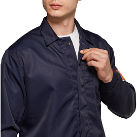 Халат защитный от кислот и щелочей мужской КЩС-ХЛ лавсановый синий (размер 48-50, рост 170-176)