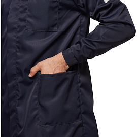 Халат защитный от кислот и щелочей мужской КЩС-ХЛ лавсановый синий (размер 60-62, рост 170-176)