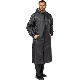 Плащ влагозащитный Waterproof Line Membrane WPL полиэфирный с ПУ покрытием на молнии тёмно-серый (размер 48-50, рост 170-176)