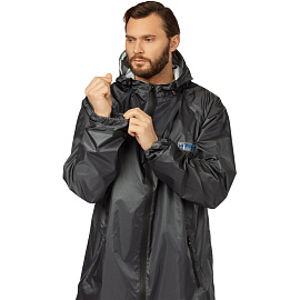 Плащ влагозащитный Waterproof Line Membrane WPL полиэфирный с ПУ покрытием на молнии тёмно-серый (размер 48-50, рост 170-176)