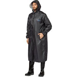 Плащ влагозащитный Waterproof Line Membrane WPL полиэфирный с ПУ покрытием на молнии тёмно-серый (размер 48-50, рост 170-176)