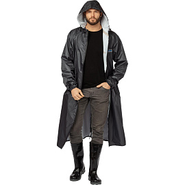 Плащ влагозащитный Membrane WPL полиэфирный с ПУ покрытием на молнии тёмно-серый (размер 56-58, рост 170-176)