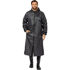 Плащ влагозащитный Membrane WPL полиэфирный с ПУ покрытием на молнии тёмно-серый (размер 44-46, рост 182-188)