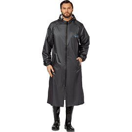 Плащ влагозащитный Membrane WPL полиэфирный с ПУ покрытием на молнии тёмно-серый (размер 56-58, рост 182-188)