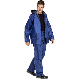 Костюм влагозащитный Poseidon-КБР полиэфир с ПВХ покрытием синий (размер 52-54, рост 170-176) фото Костюм влагозащитный Poseidon-КБР полиэфир с ПВХ покрытием синий (размер 52-54, рост 170-176)