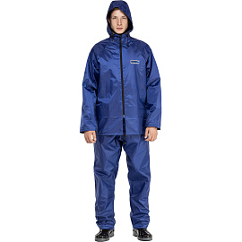 Костюм влагозащитный Poseidon-КБР полиэфир с ПВХ покрытием синий (размер 60-62, рост 170-176) фото Костюм влагозащитный Poseidon-КБР полиэфир с ПВХ покрытием синий (размер 60-62, рост 170-176)