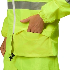 Костюм сигнальный влагозащитный Extra-V-КБР полиэфир с ПВХ покрытием лимонный с СОП (размер 44-46, рост 170-176) фото Костюм сигнальный влагозащитный Extra-V-КБР полиэфир с ПВХ покрытием лимонный с СОП (размер 44-46, рост 170-176)