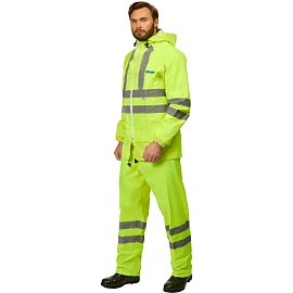 Костюм сигнальный влагозащитный Extra-V-КБР полиэфир с ПВХ покрытием лимонный с СОП (размер 48-50, рост 170-176) фото Костюм сигнальный влагозащитный Extra-V-КБР полиэфир с ПВХ покрытием лимонный с СОП (размер 48-50, рост 170-176)