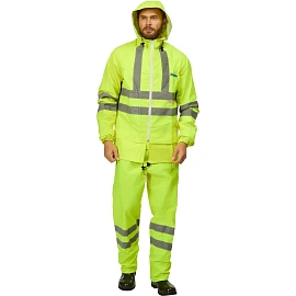 Костюм сигнальный влагозащитный Extra-V-КБР полиэфир с ПВХ покрытием лимонный с СОП (размер 52-54, рост 170-176) фото Костюм сигнальный влагозащитный Extra-V-КБР полиэфир с ПВХ покрытием лимонный с СОП (размер 52-54, рост 170-176)