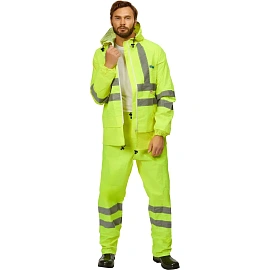 Костюм сигнальный влагозащитный Extra-V-КБР полиэфир с ПВХ покрытием лимонный с СОП (размер 48-50, рост 182-188) фото Костюм сигнальный влагозащитный Extra-V-КБР полиэфир с ПВХ покрытием лимонный с СОП (размер 48-50, рост 182-188)