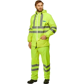 Костюм сигнальный влагозащитный Extra-V-КБР полиэфир с ПВХ покрытием лимонный с СОП (размер 56-58, рост 182-188) фото Костюм сигнальный влагозащитный Extra-V-КБР полиэфир с ПВХ покрытием лимонный с СОП (размер 56-58, рост 182-188)