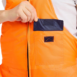 Костюм сигнальный зимний с полукомбинезоном Спектр-2-КПК оранжевый/синий с СОП (размер 56-58, рост 170-176)