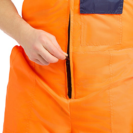 Костюм сигнальный зимний с полукомбинезоном Спектр-2-КПК оранжевый/синий с СОП (размер 56-58, рост 170-176)