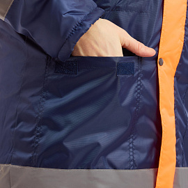 Костюм сигнальный зимний с полукомбинезоном Спектр-2-КПК оранжевый/синий с СОП (размер 56-58, рост 182-188)