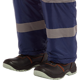 Костюм сигнальный зимний с полукомбинезоном Спектр-2-КПК оранжевый/синий с СОП (размер 56-58, рост 182-188)