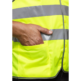 Жилет сигнальный Тип 2Т лимонный с СОП размер L (48-50)