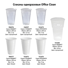 Стаканы одноразовые OfficeClean 200мл, набор 100шт., стандарт, ПП, прозрачные, хол/гор фото Стаканы одноразовые OfficeClean 200мл, набор 100шт., стандарт, ПП, прозрачные, хол/гор