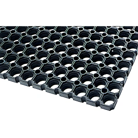 Коврик входной (придверный) Rubberhole ячеистый грязезащитный 50x100 см чёрный