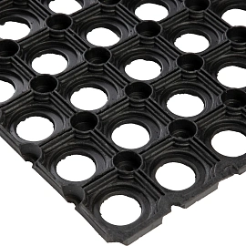 Коврик входной (придверный) Rubberhole ячеистый грязезащитный 50x100 см чёрный