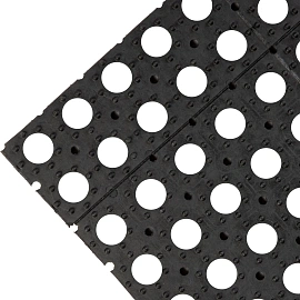 Коврик входной (придверный) Rubberhole ячеистый грязезащитный 50x100 см чёрный