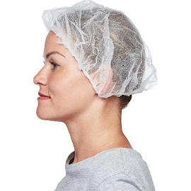 Шапочка одноразовая берет нестерильная белая Klever (100 штук в упаковке) фото Шапочка одноразовая берет нестерильная белая Klever (100 штук в упаковке)