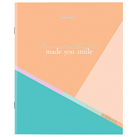 Тетрадь А5 96 л. BRAUBERG скоба, клетка, обложка картон, "Multicolor" (микс в спайке), 404436