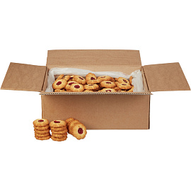 Печенье сдобное Яшкино Курабье с вишневым джемом 4 кг